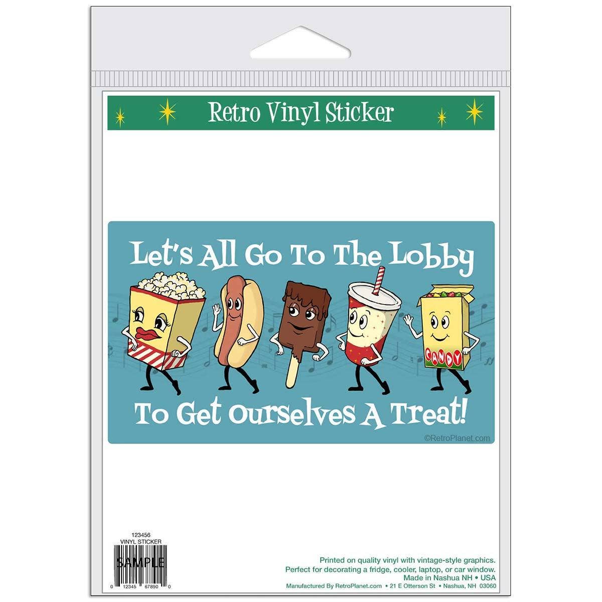 RetroPlanet - Wholesale Sticker - Lets Go to the Lobby Sticker1