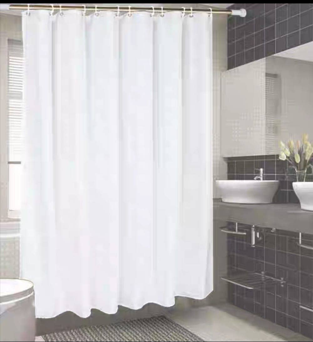 Super Bazaar - Wholesale Shower Curtain - Waterproof Shower Curtain - With 12 Rings - Polyester 4