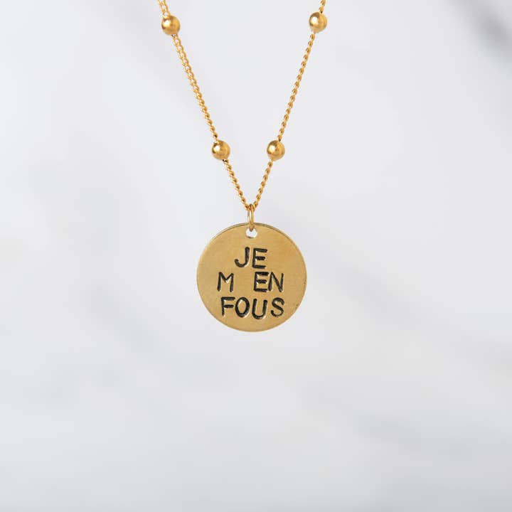 Loti jewels - Wholesale Pendant/Charm Necklace - BRASS COIN NECKLACE WITH ENGRAVING6