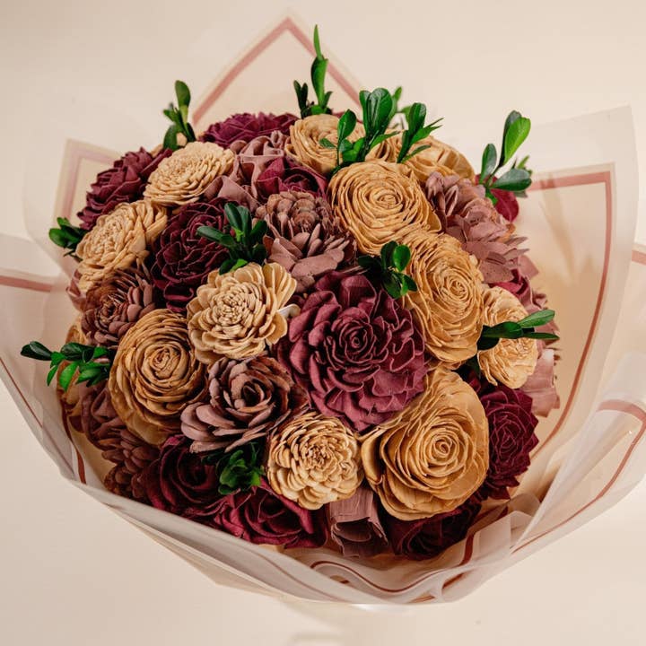 Vintage Charm Finished Bouquet - Medium for wholesale by Sola Wood Flowers