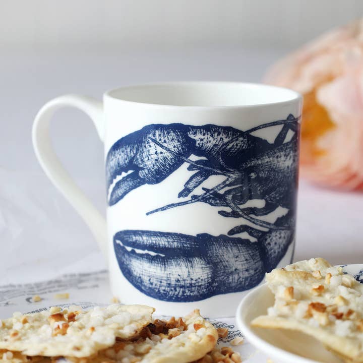Cream Cornwall - Wholesale Coffee mug - Bone China Lobster Mug1