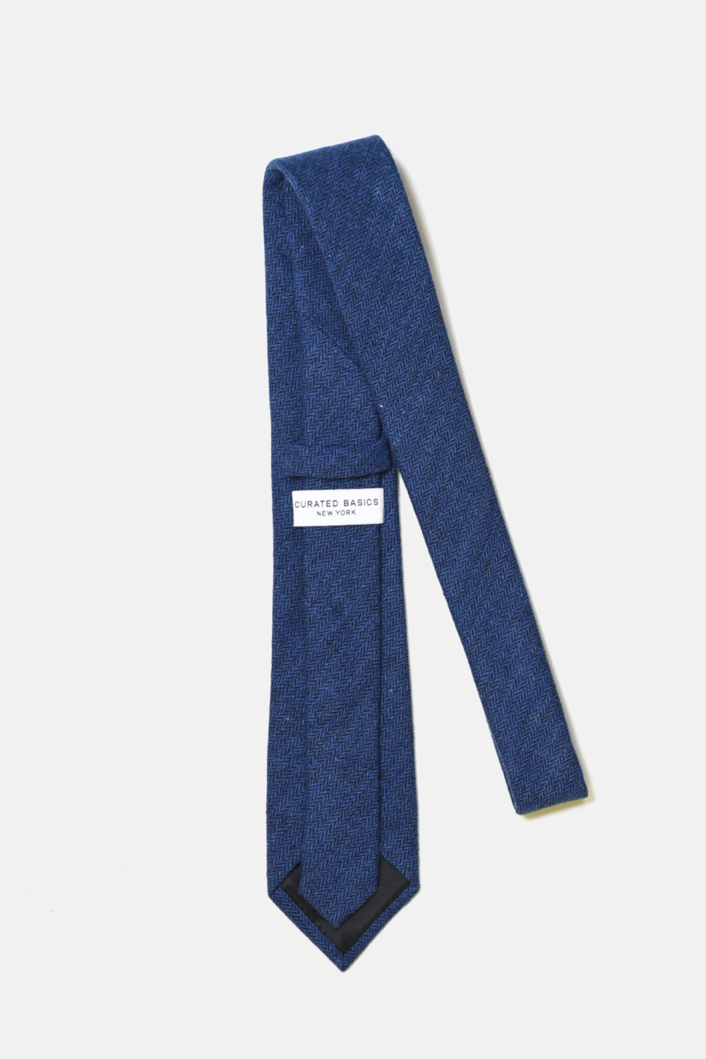 Curated Basics – wholesale Necktie – Men’s – Navy Herringbone Tie1