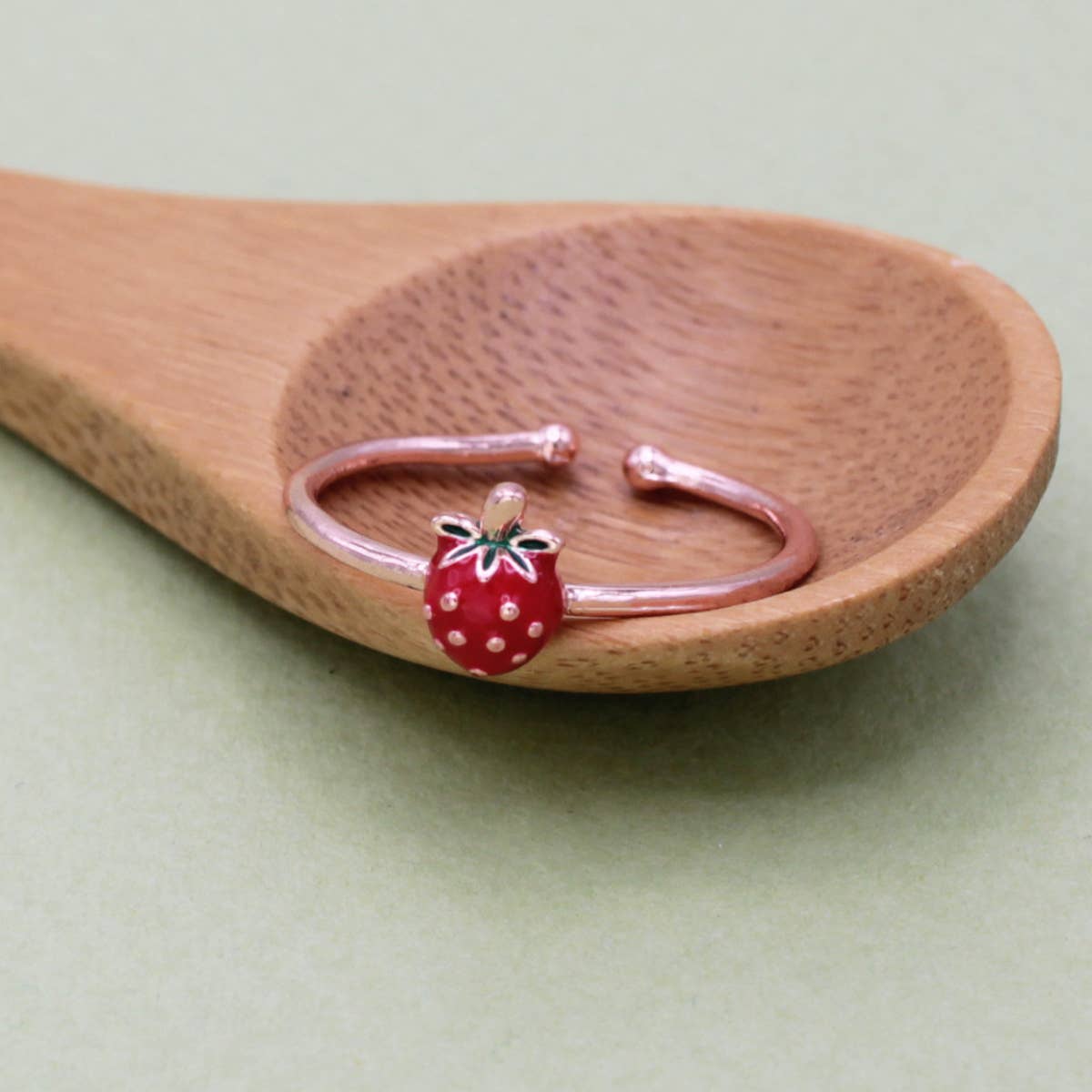 ZAD - Wholesale Band/Stacked Ring - Sweet Strawberry Gold Ring0