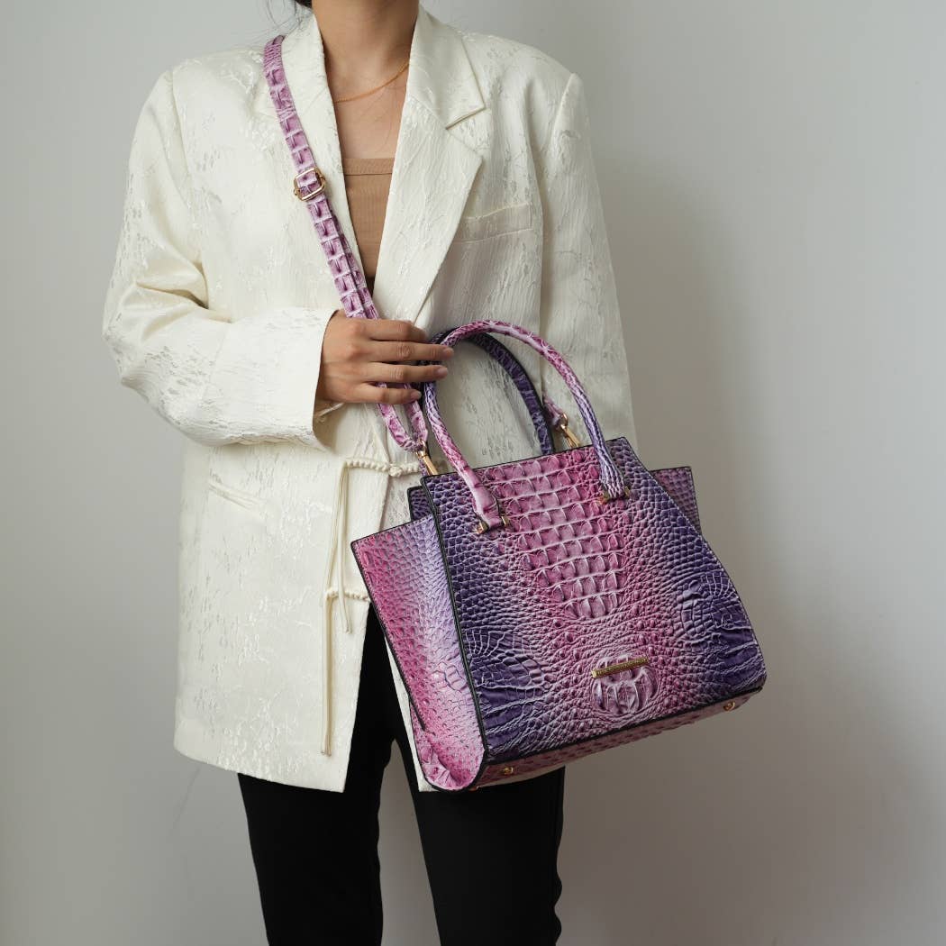 MKF Collection – Sacola - Mulher por atacado – MKF Miriam Tote Saco Mulher com Carteira Croc em relevo Casual8