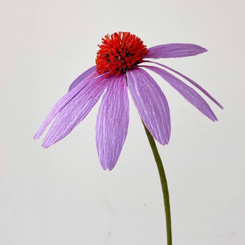 Papercraft Miracles LLC – wholesale Artificial flowers – Purple Coneflower Echinacea Crepe Paper Flower3