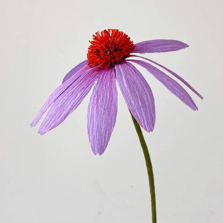 Papercraft Miracles LLC – wholesale Artificial flowers – Purple Coneflower Echinacea Crepe Paper Flower3