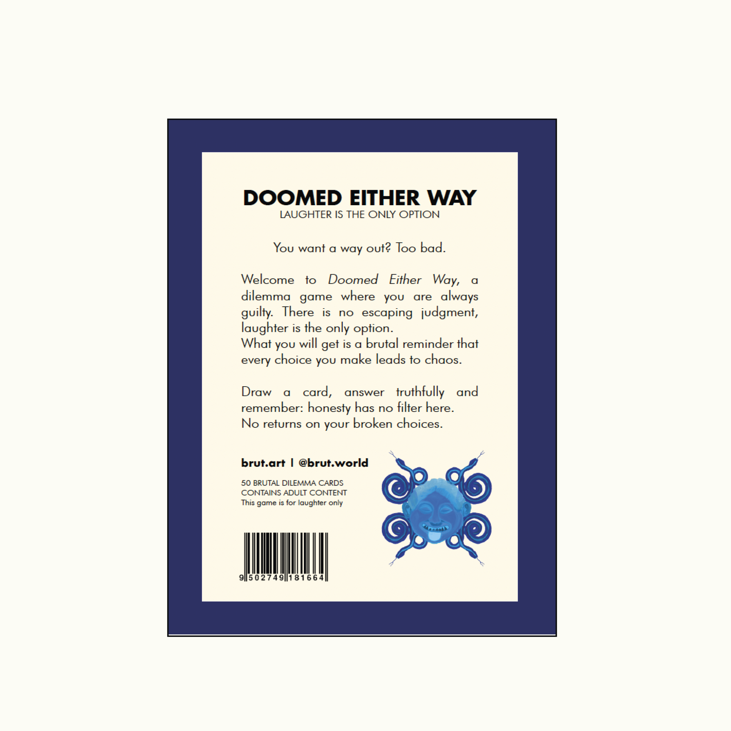 Brut - Wholesale Card Game - DOOMED EITHER WAY | DILEMMA GAME 3