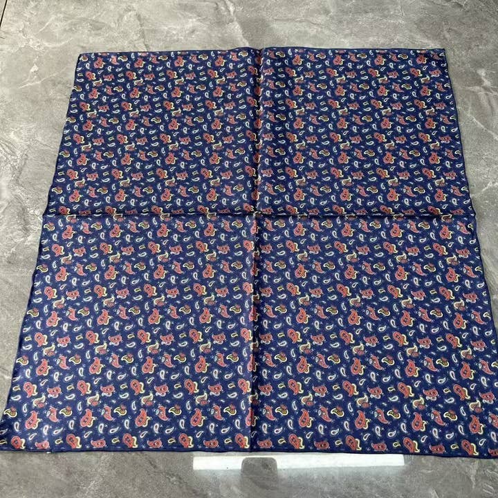 Hand-Rolled Silk Twill Square Scarf - SS53-HH-041 for wholesale by SueSilkHK