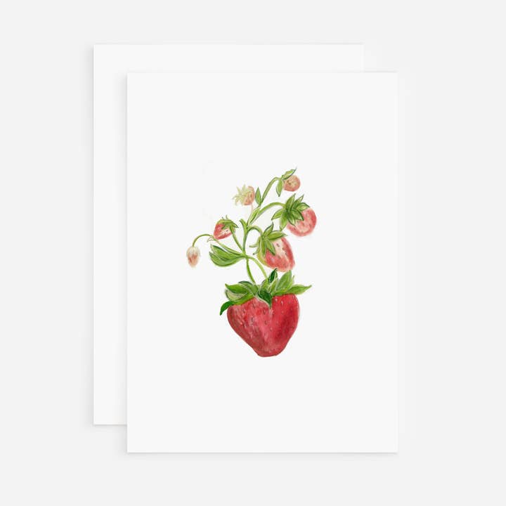 Strawberries - Notecard - Greeting Card for wholesale by Teresa Sheeley Studios