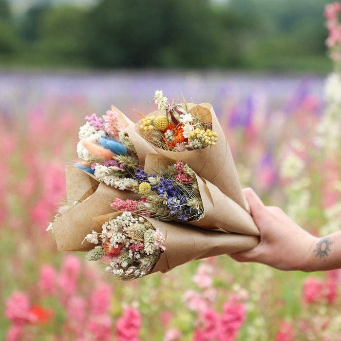 LSF Wholesale – wholesale Dried/pressed flowers – Mini Dried Colourful Bouquet (pack of 10)2