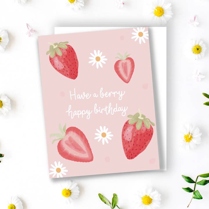 Carte de joyeux anniversaire Have a Berry pour la vente par Lines by Sarah