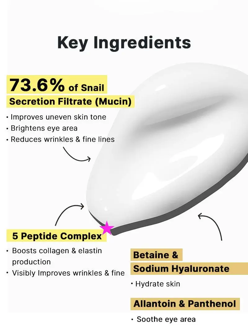Kosmic - Kbeauty Skincare - Vente Crèmes/gels contour des yeux - [COSRX] Crème pour les yeux Advanced Snail Peptide 25 ml6