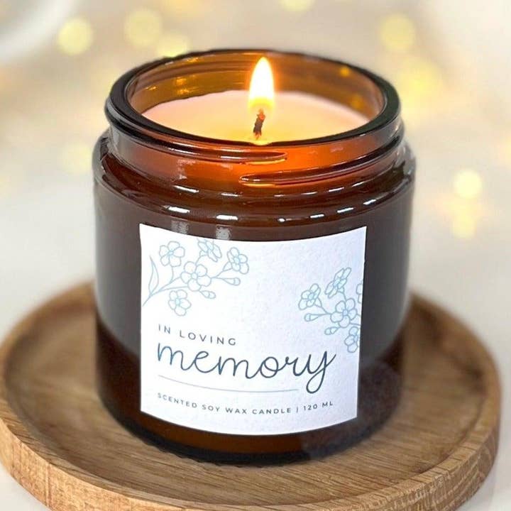 In Loving Memory Scented Natural Soy Wax Candle for wholesale by BearHugs