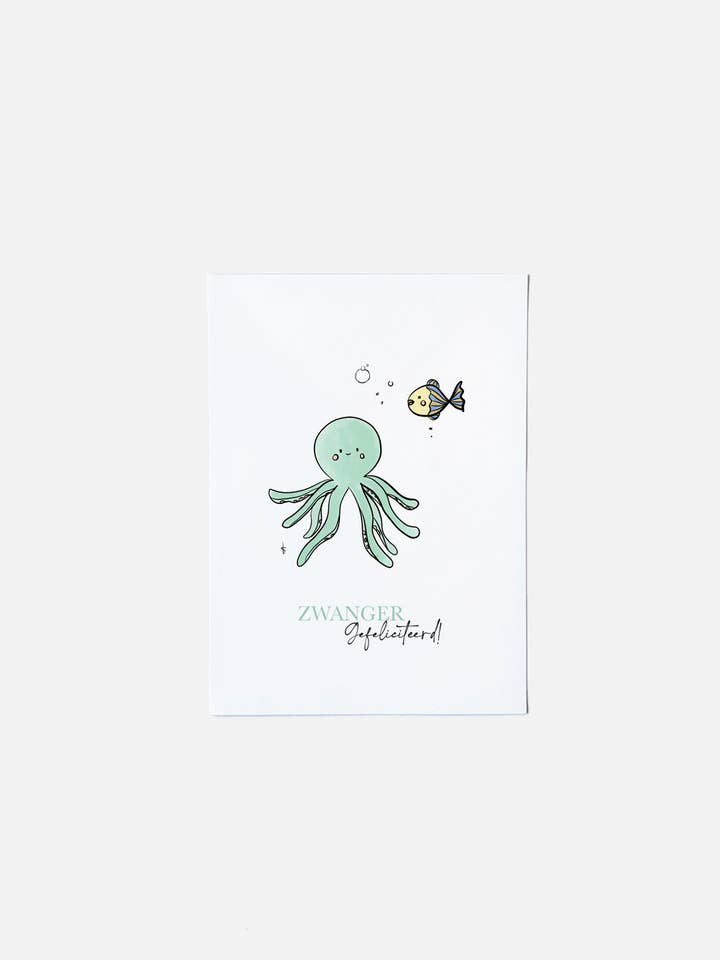 Card Octopus - Congratulations on Your Pregnancy for wholesale by Studio Blits