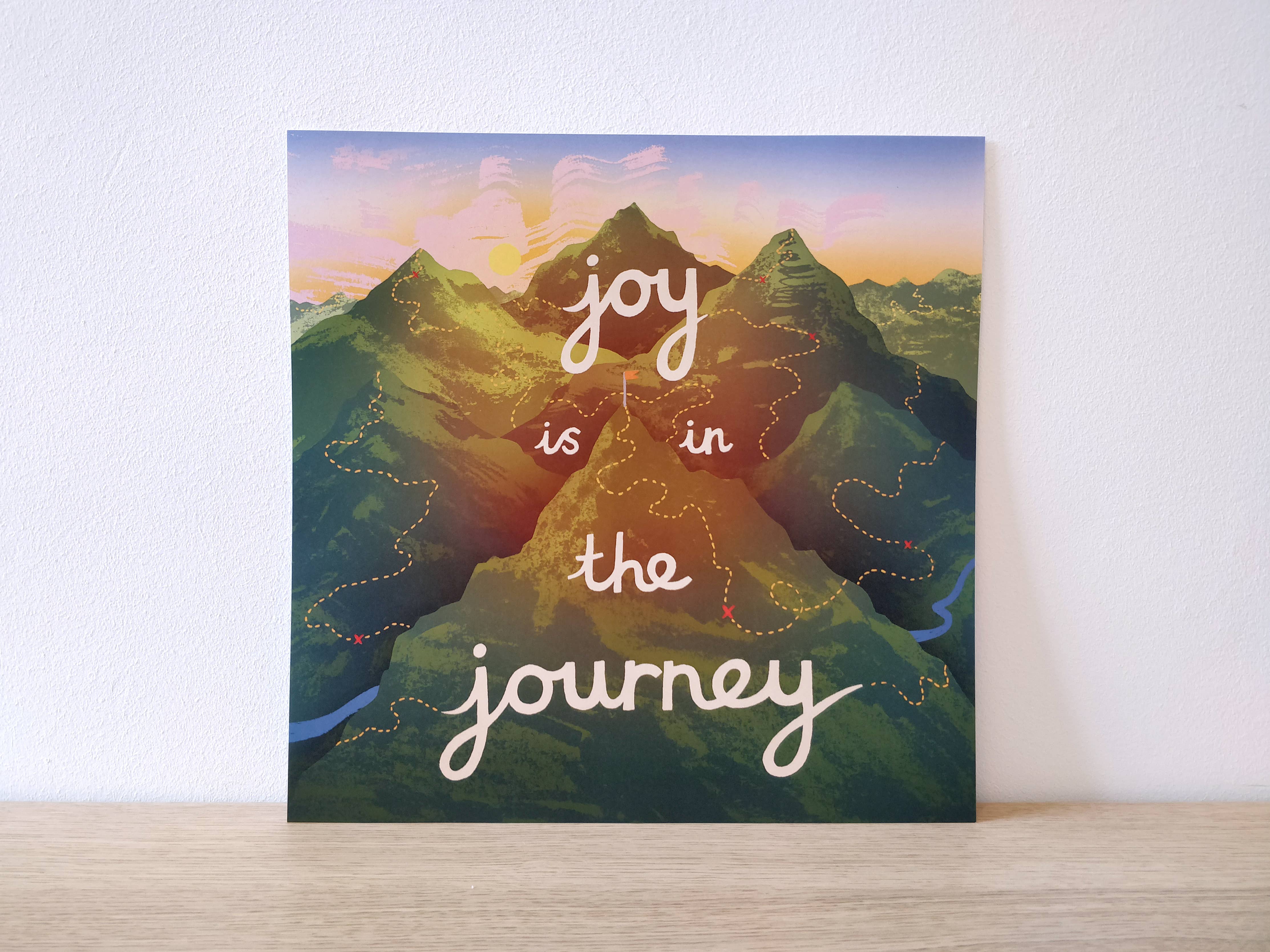 Lucy Scott Illustration - Wholesale Art Print - Joy is in the Journey Print, Self Care Illustrated Wall Art1
