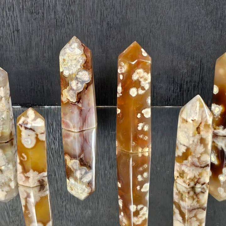 Distinction Crystals - Wholesale Spiritual Stone/Crystal - Flower Agate Crystal Towers