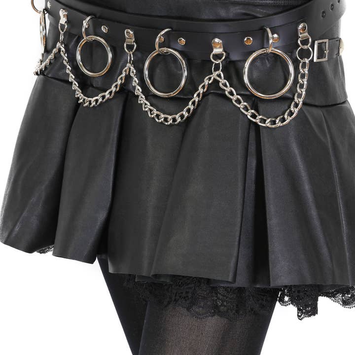 Funk Plus - Wholesale Belt – Women's - BT501L CHAIN D RING BONDAGE BELT5