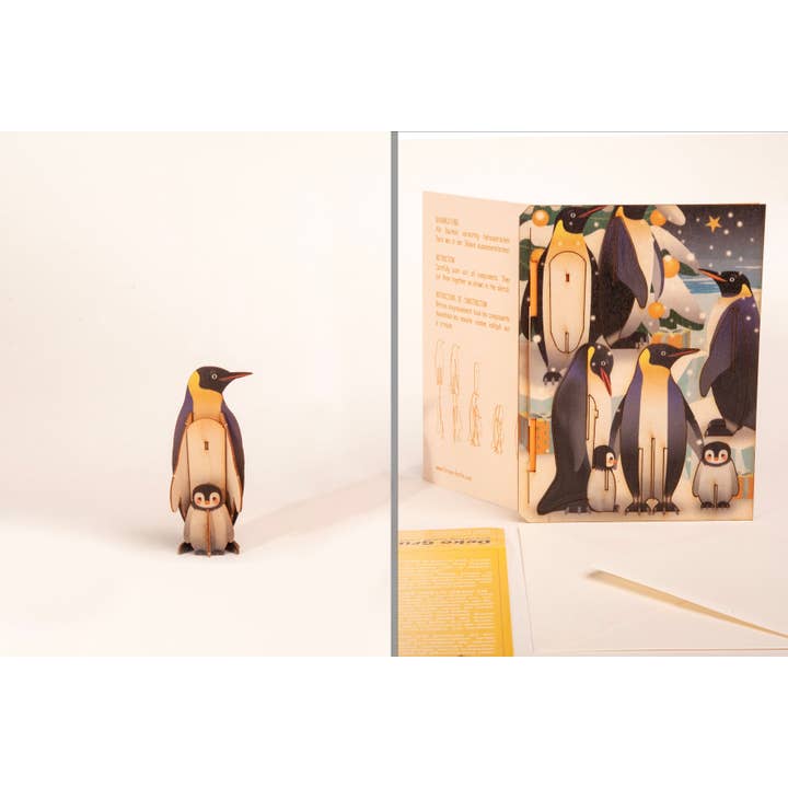 Formes Berlin GbR - Wholesale Christmas Card - Penguin - 3D Decorative Greeting Card