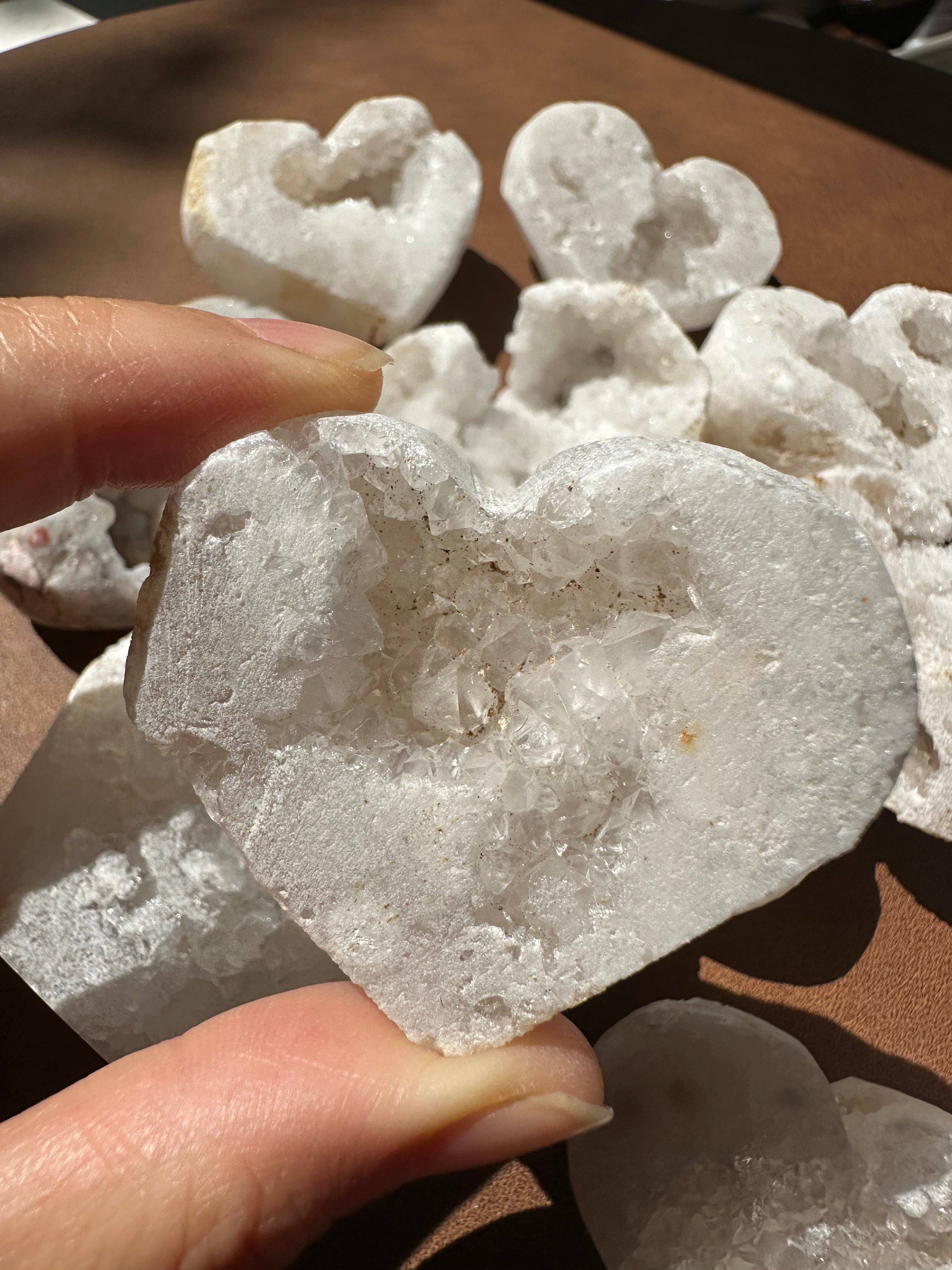 Moon Rituals - Wholesale Spiritual Stone/Crystal - Sparkling Natural Druzy Agate Heart Crystal | Grounding, Calming & Protective. christmas crystal gift.4