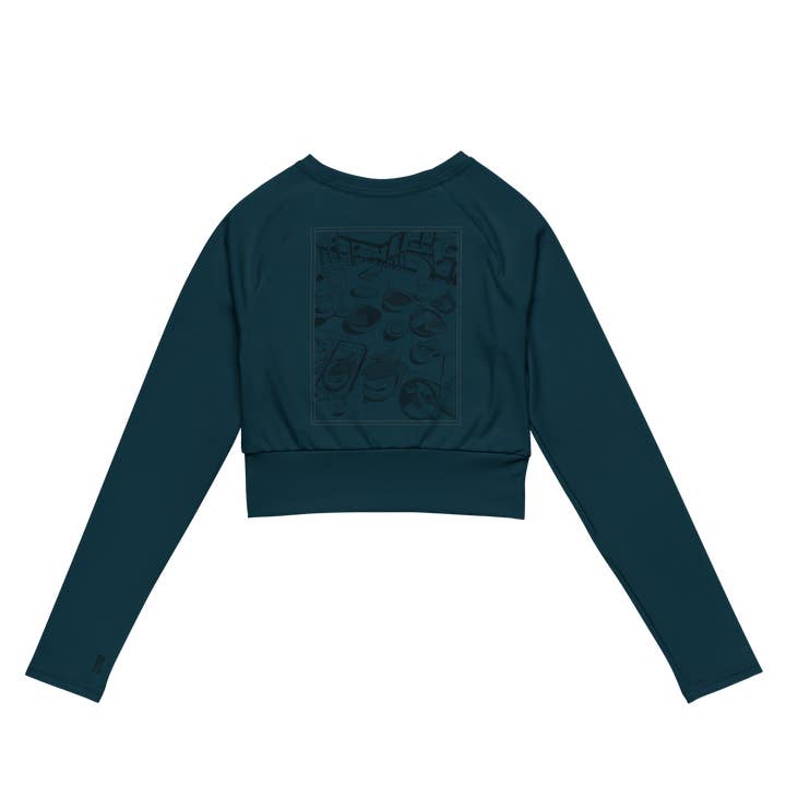 Cena cropped Rashguard - Sea Blue per la vendita all'ingrosso da parte di Bønita Clothing