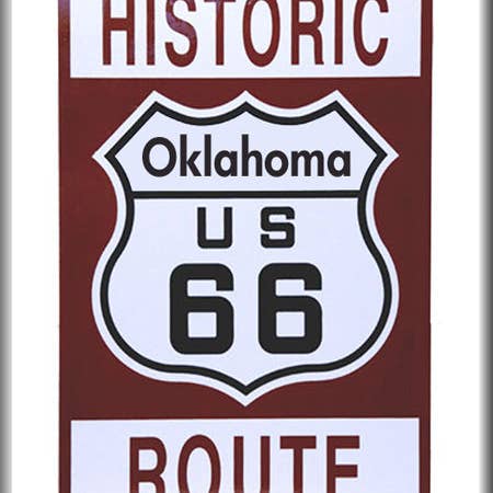 DK LaserWorx – wholesale Magnet – Route 66 Kylskåpsmagnet Brun Route 66 Skylt Route 66