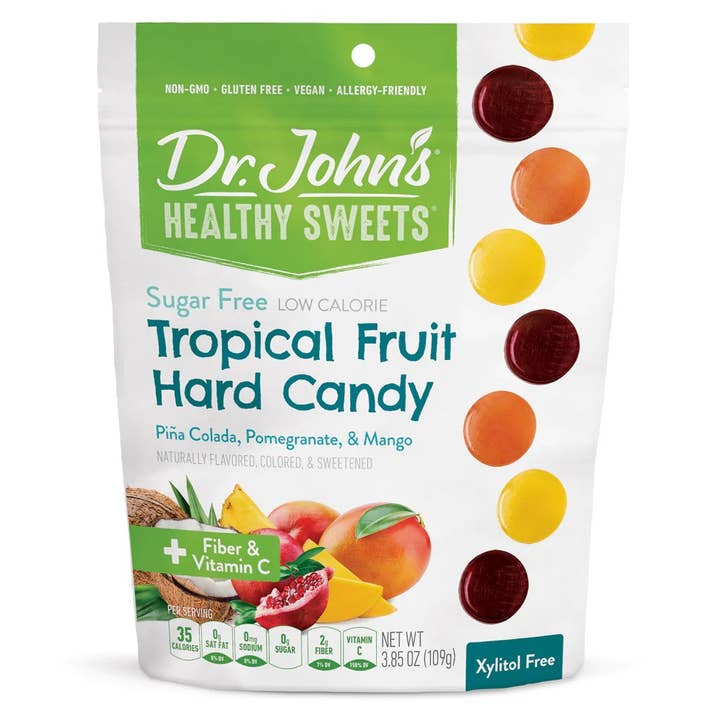 Xylitol Free Tropical Fruit Collection Hard Candies for wholesale by Dr. John's Heathy Sweets