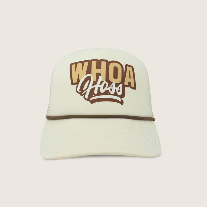 Ivory Whoa Hoss Foam Trucker Hat for wholesale on Faire1