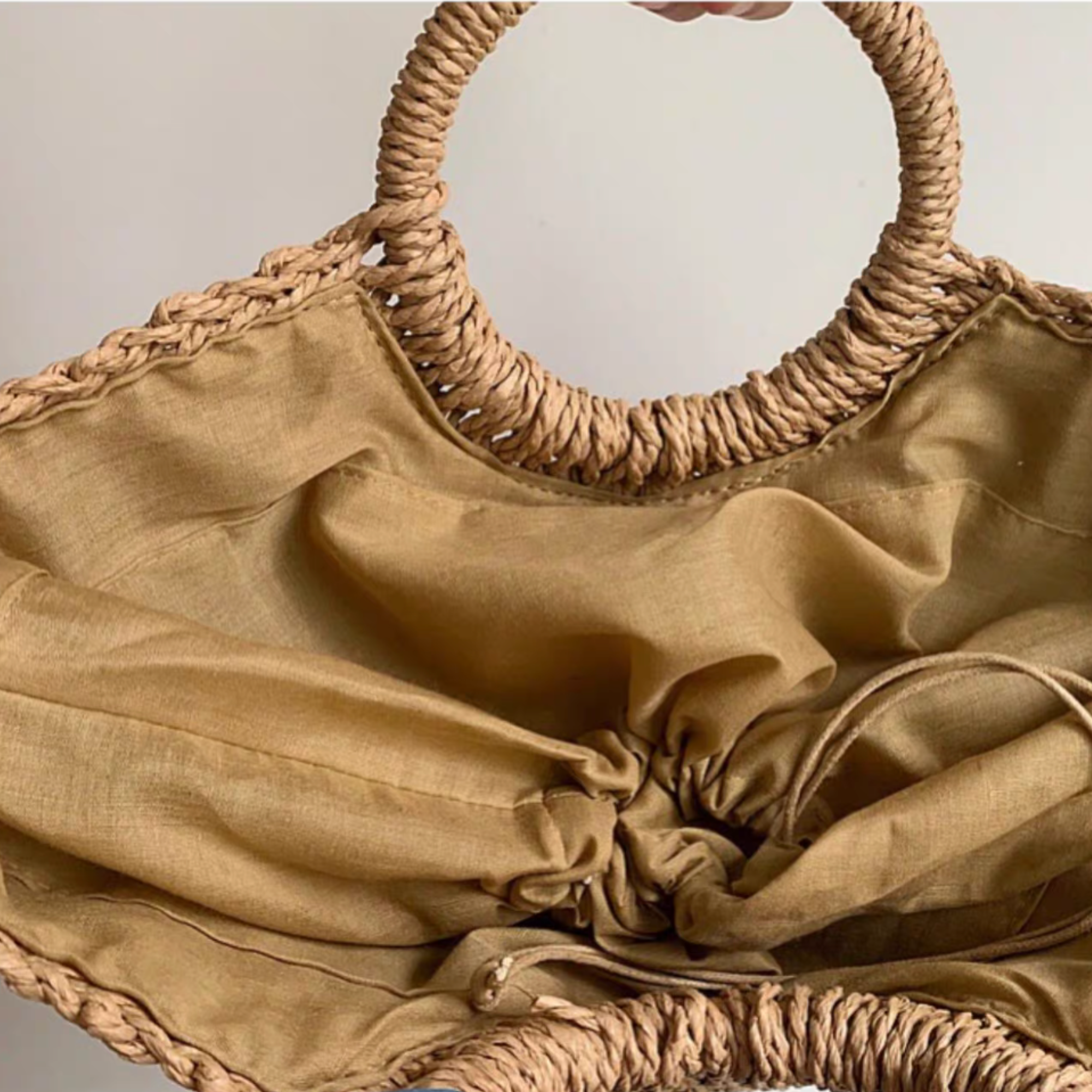 DrifWoo - Venta al por mayor Bolsa de asa- Mujer - Bolsos de Mano Artesanales Tejidos a Mano en Forma de Media Luna6