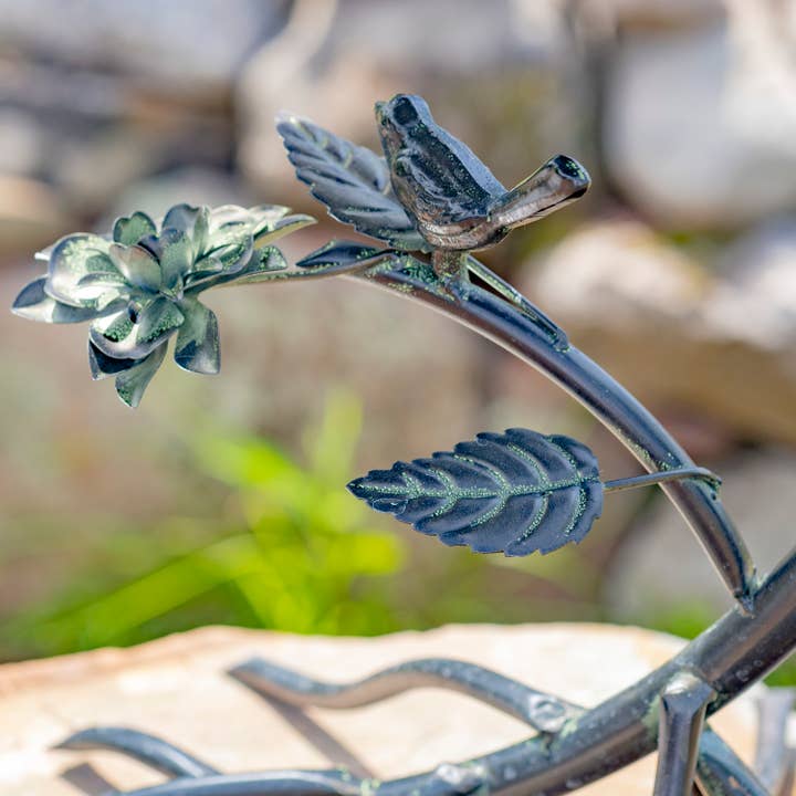 Zaer Ltd. International - Wholesale Bird Bath - Scallop Edge Birdbath with Branch Stand- 2 Color Options3