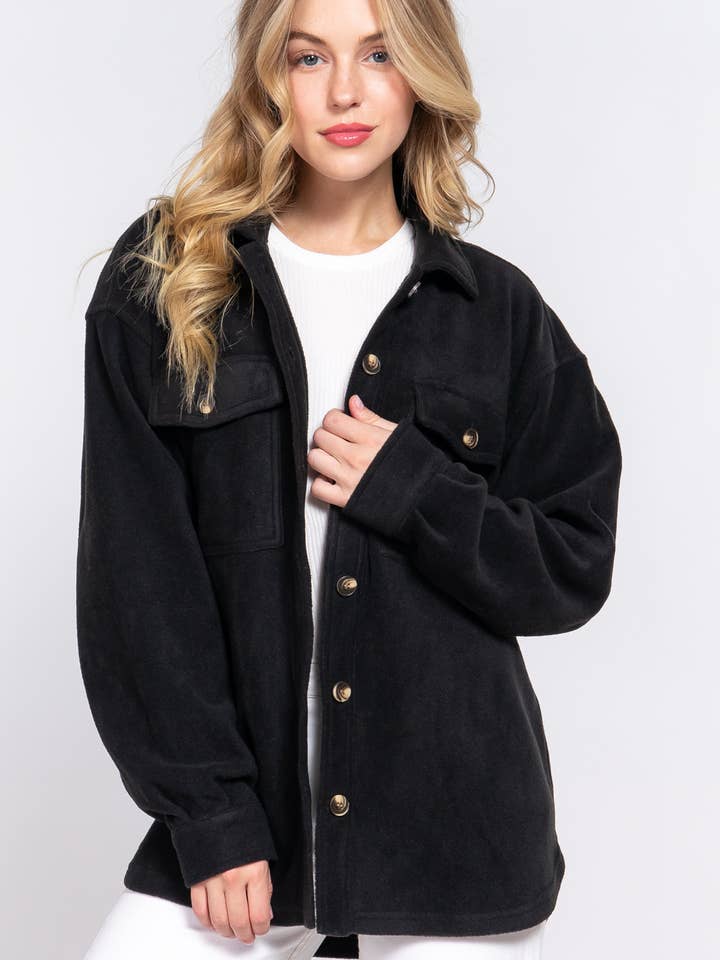 Long Sleeve Fleece Jacket w/ Pockets for wholesale by 42POPS