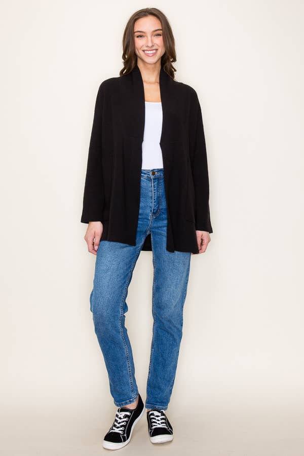 Tres Bien, Inc - Vente Cardigan – femme - CARDIGAN COURT EN MAILLE CLOUDY AVEC POCHES5