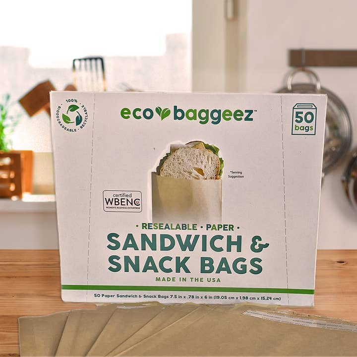Eco Baggeez - Wholesale Food storage wrap/bag - Biodegradable Earth Friendly Paper Sandwich & Snack Bag4