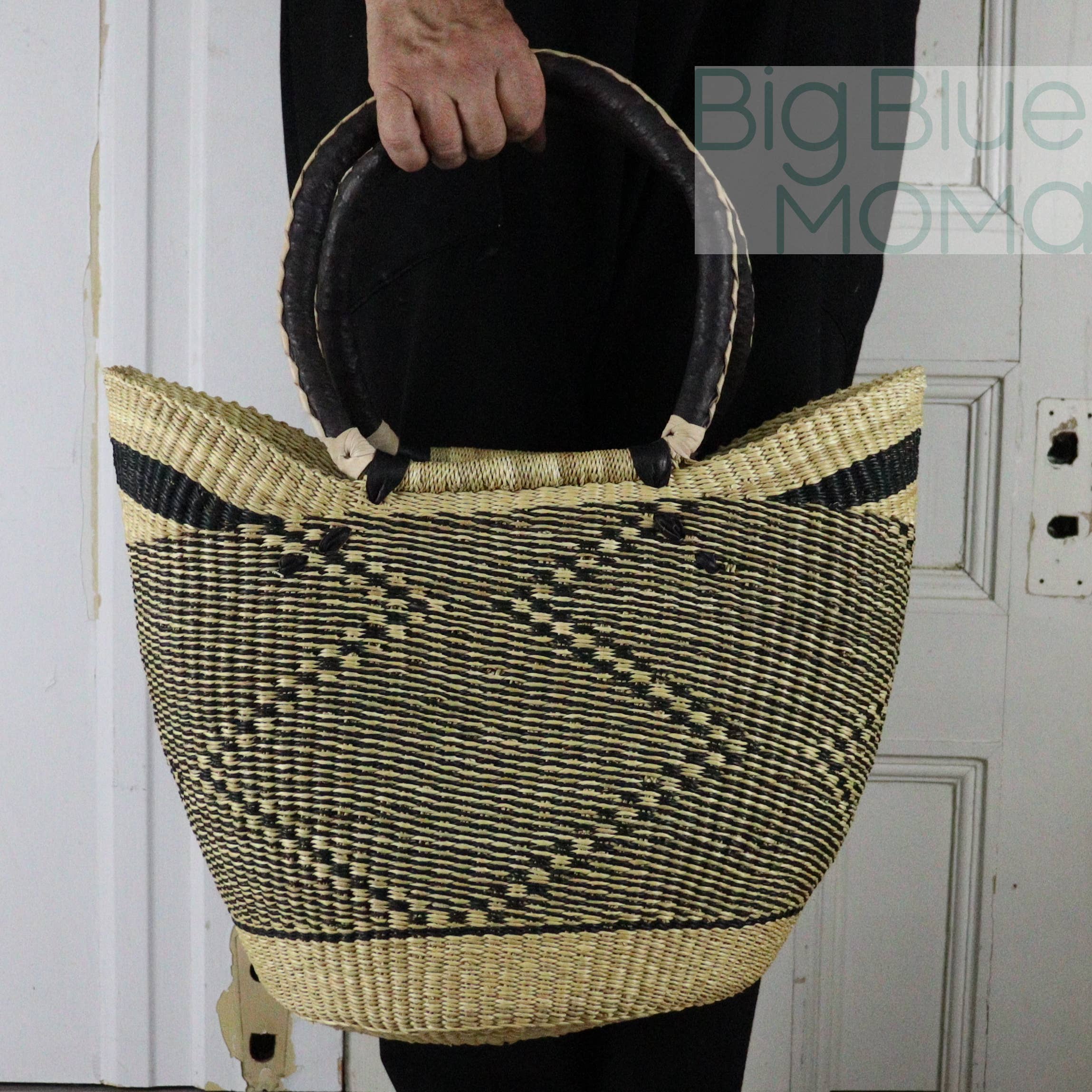 Big Blue Moma - Wholesale Beach Bag - U Shopper Large - Natural Palette6