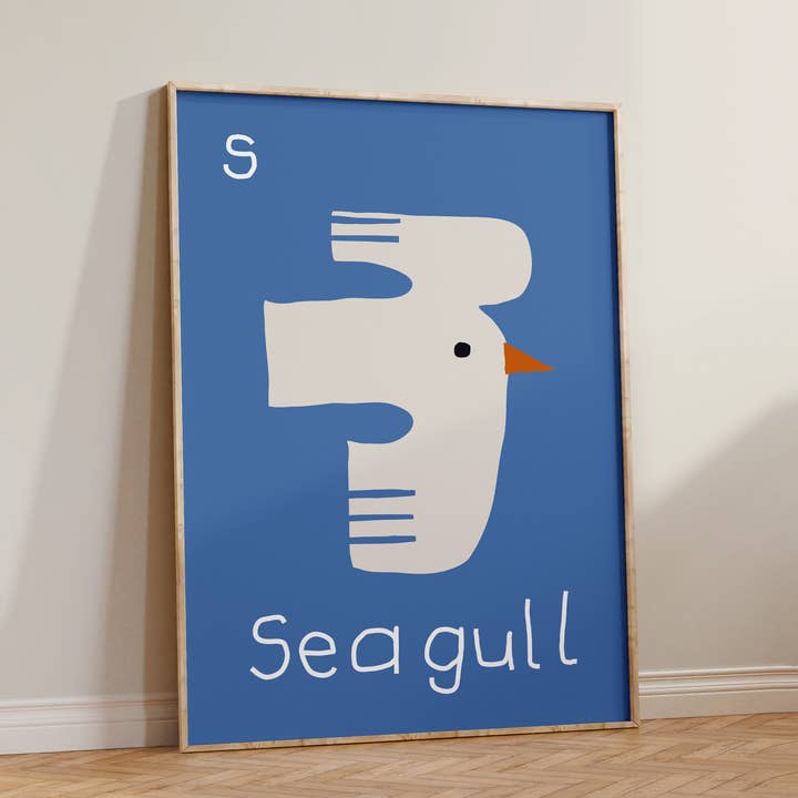 Surprise Radish - Wholesale Art Print - Seagull Print | Letter S Alphabet Print3