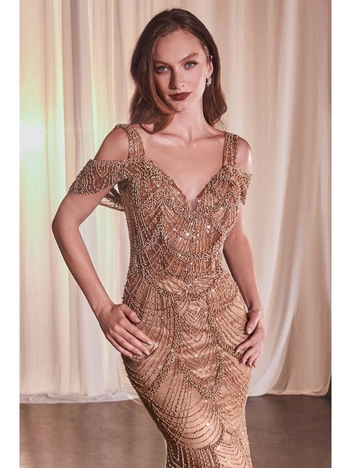 Sienna Vestido Fit & Flare totalmente adornado de venta al por mayor en Faire1