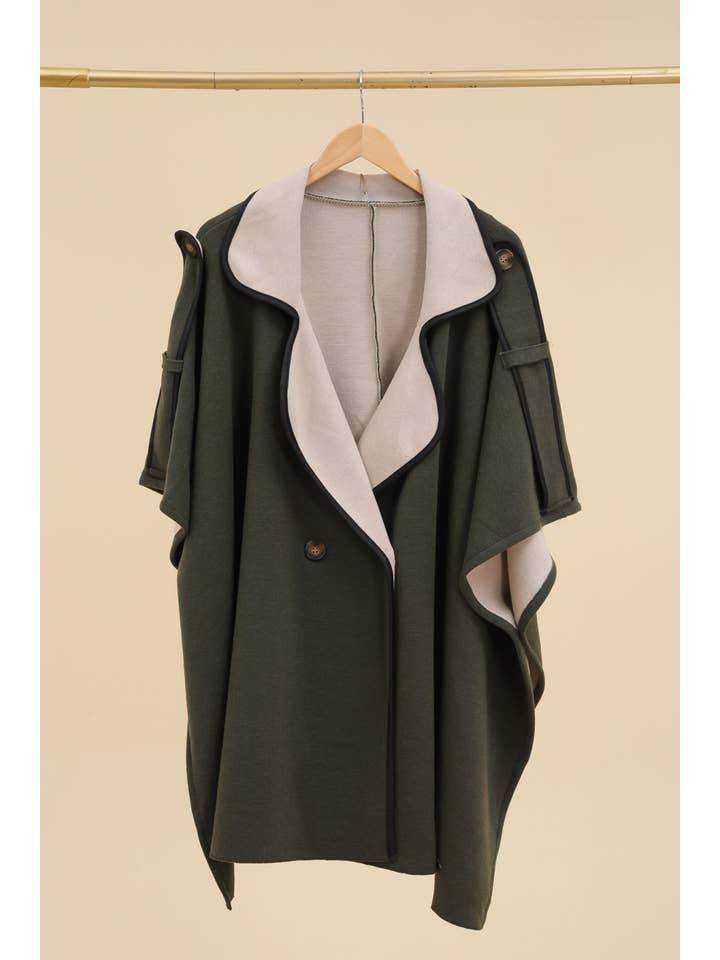 LÉA & LUC – Engroshandel Frakke - Dame – Løs og flydende jakke med poncho-stil fra LÉA & LUC1