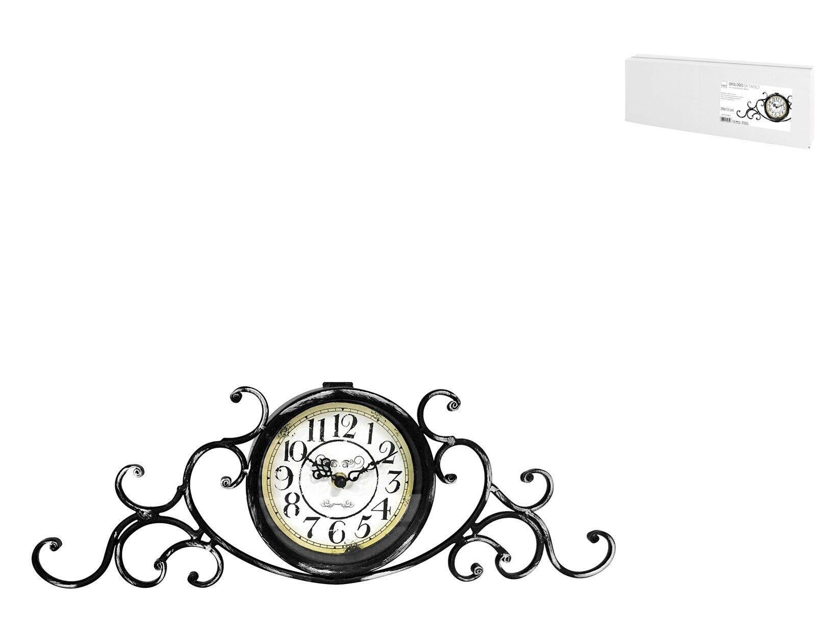 H&H - Wholesale Desk Clock - Liberty Round Metal Quartz Table Clock0