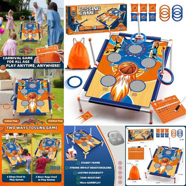 Sport Toy - The Tossing Game Set- Orange Bpox - 2n1 Classic for wholesale by St. Louis Wholesale LLC