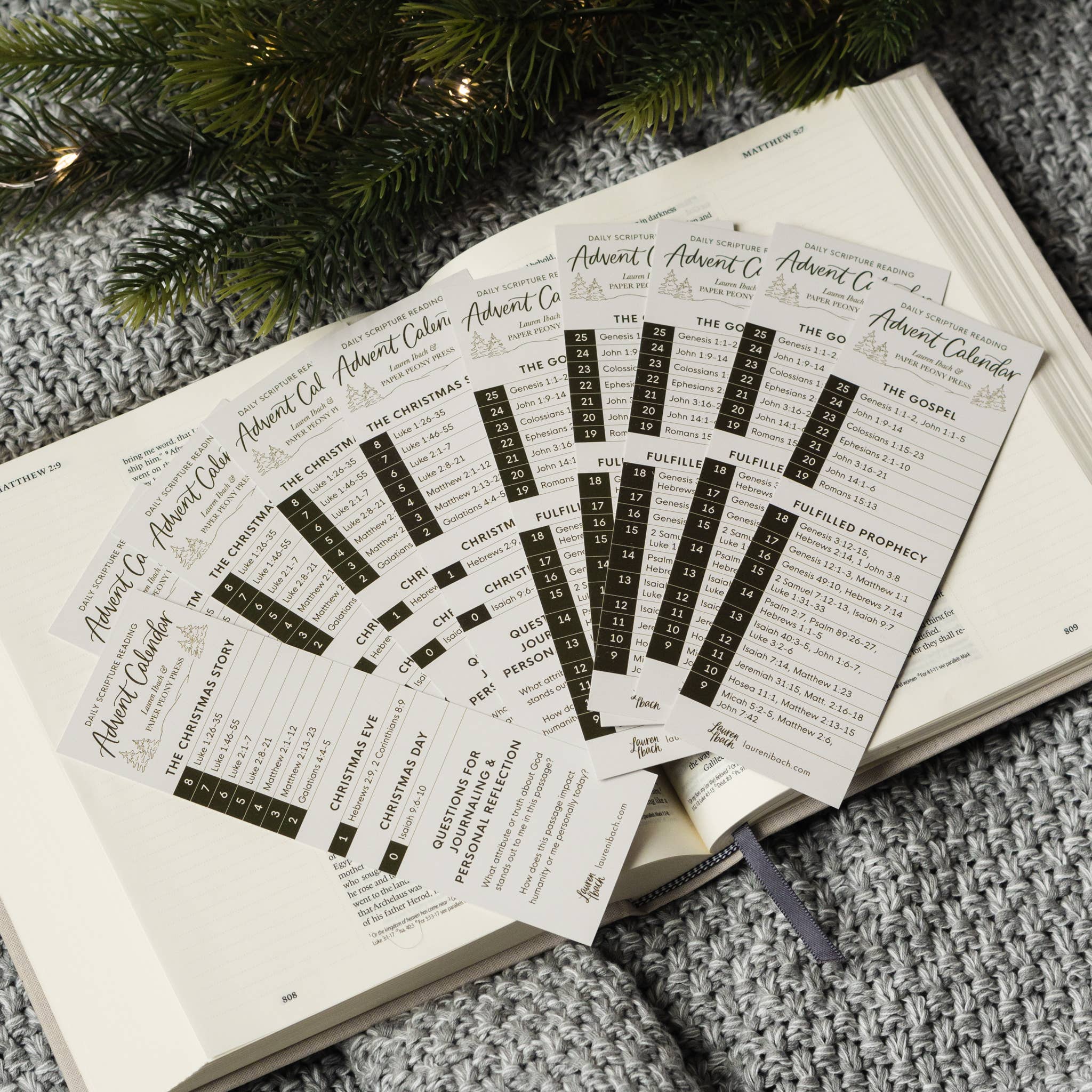 Lauren Ibach - Wholesale Bookmark - Scripture Reading Advent Calendar Bookmark6
