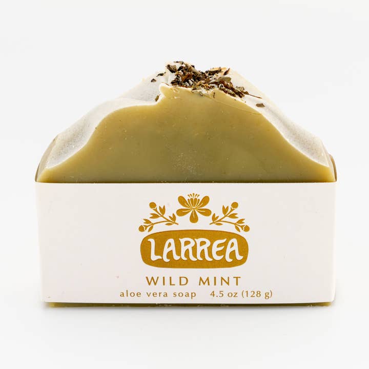 Wild Mint Aloe Vera Soap for wholesale by Larrea Skincare