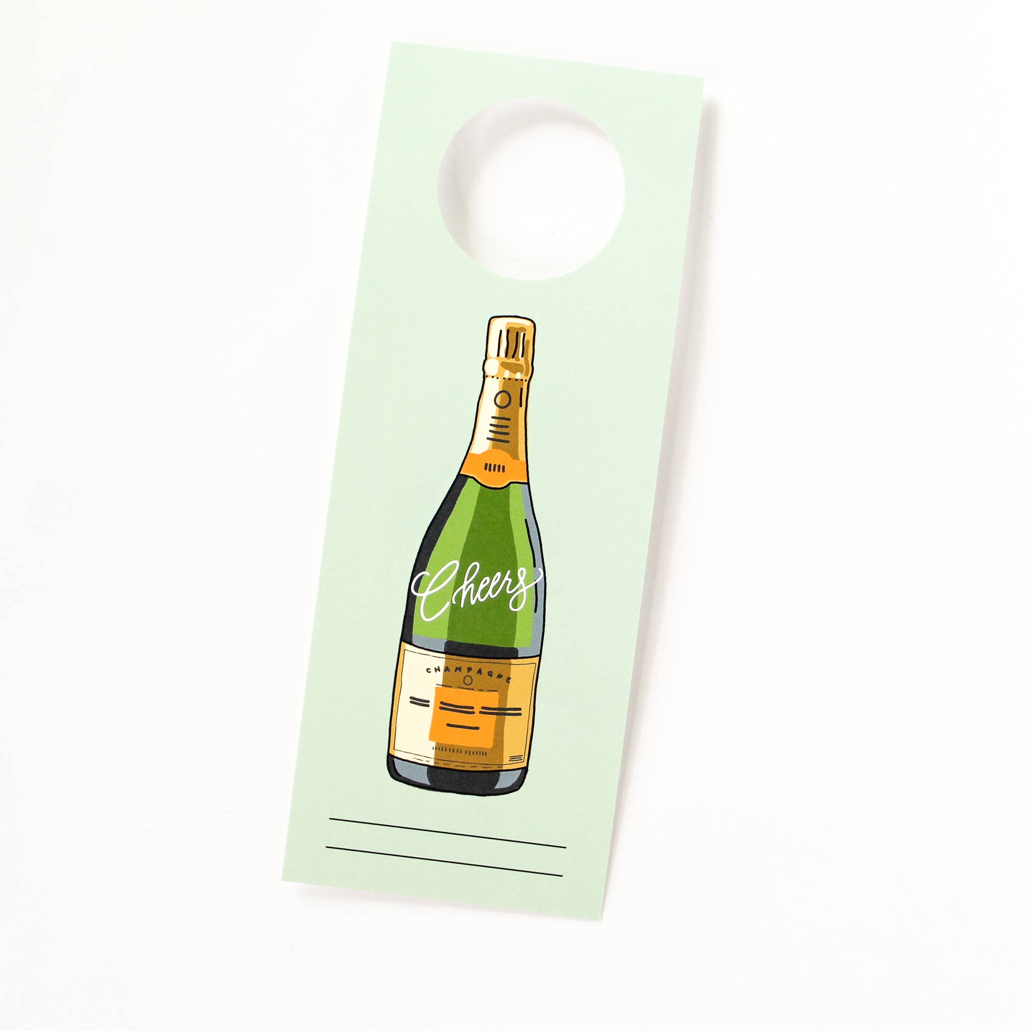Birdie Mae Designs - Vente Étiquette cadeau - Étiquette cadeau Champagne Cheers pour col de bouteille | Ensemble de 3 avec ruban1