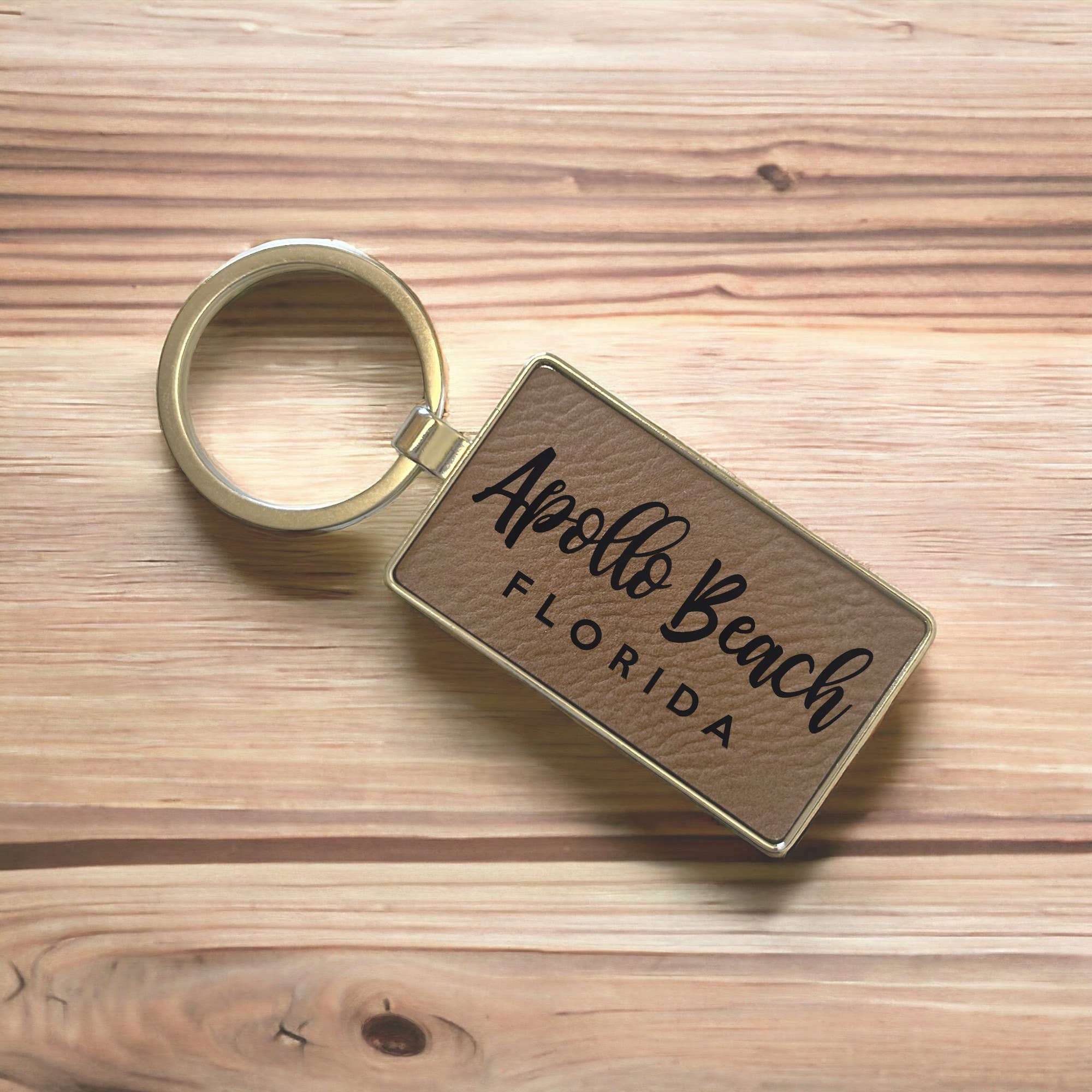 The Lillie Pad - Wholesale Keychain - Unisex - Custom Hometown City & State Leatherette + Metal Keychain6