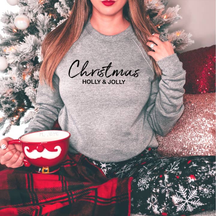 Shamaim - Venta al por mayor Sudadera - Unisex - NAVIDAD HOLLY JOLLY
