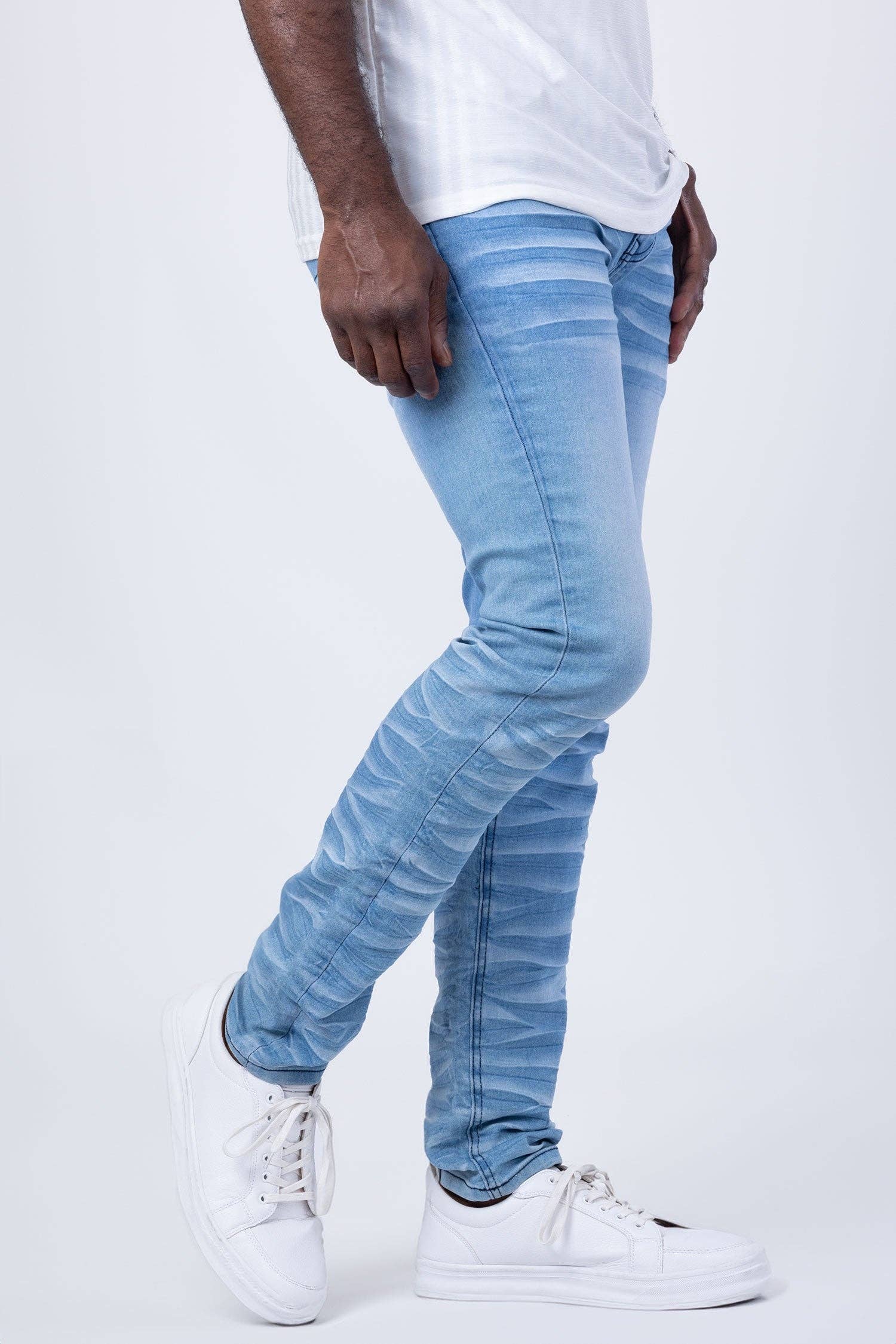 BARABAS - Wholesale Jeans - Men's - Men's Crumpled Effect Premium Denim Jeans 4JE145