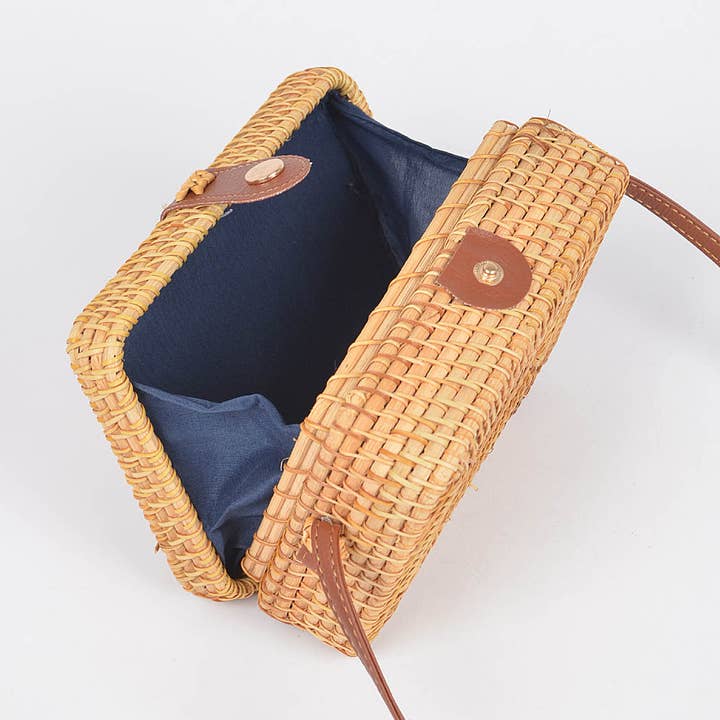 Natural Bamboo Crossbody Bag for wholesale on Faire