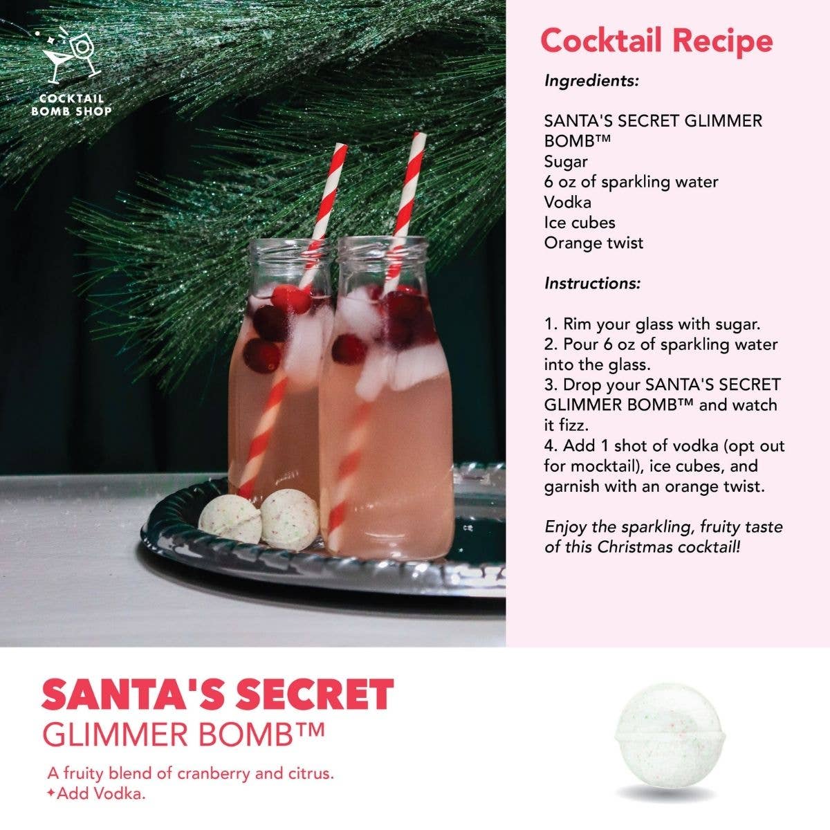 Cocktail Bomb Shop - Wholesale Cocktail Mix/Syrup - SANTA'S SECRET COCKTAIL BOMB5