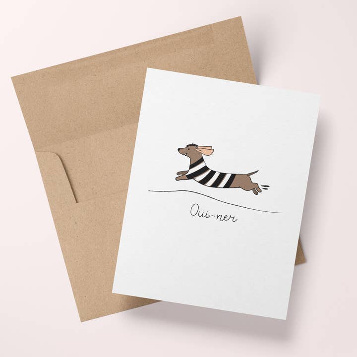 Oui-ner Weiner Hund Tax Ordvits Kort för Varje Dag för wholesale av Wee Birdy
