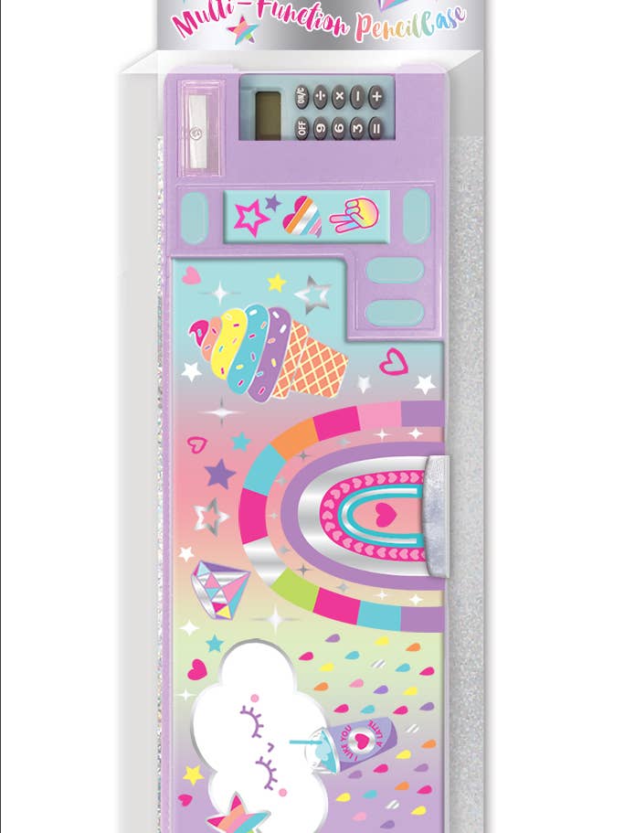 Multi-Function Pencil Case,Rainbow for wholesale by Hot Focus, Inc.