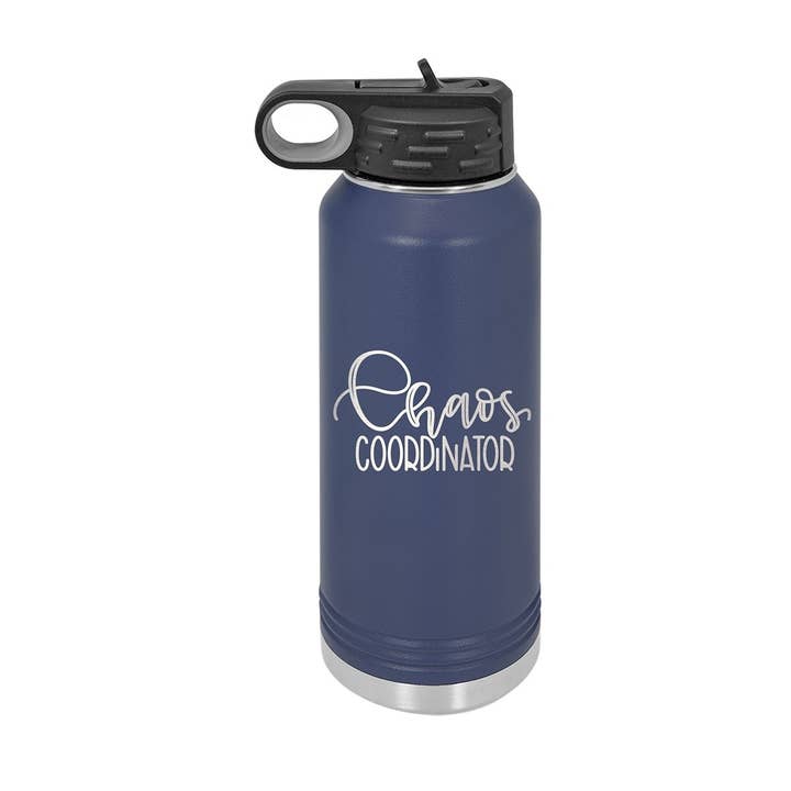 Chaos Coordinator Navy 32 oz. Gourde isotherme pour la vente par Viv&Lou