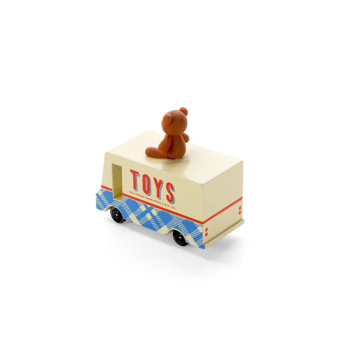 Little Concepts Distribution Ltd – wholesale Toy car/truck – Child – Candyvan - Teddy Toy Van - Wooden Diecast Toy Car Candylab1